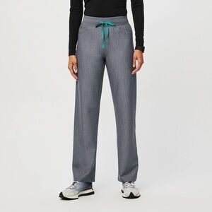 High Waisted Livingston Basic Scrub Pants Graphite Small Tall inseam 33”